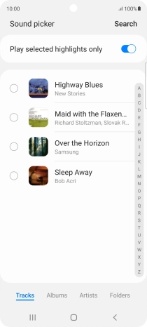 Press the required ring tones to hear them.