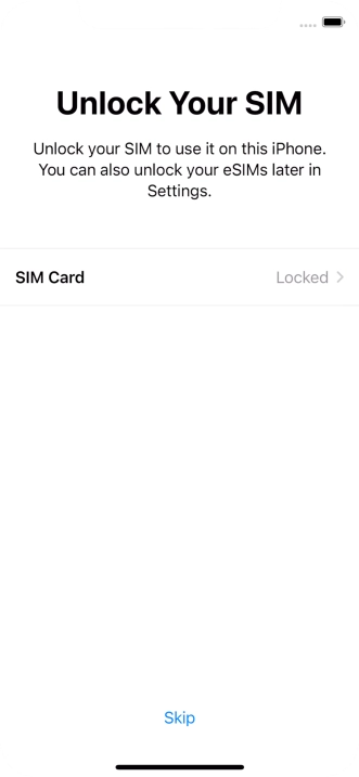 Press SIM Card.