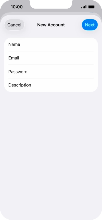 Press Description and key in the required name.