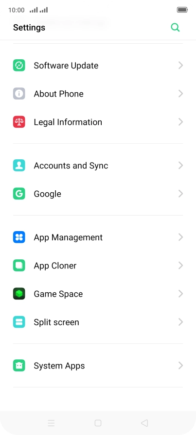 Press Accounts and Sync.