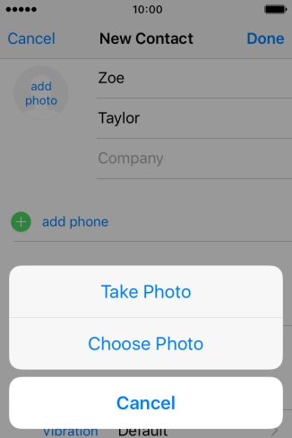 Press Choose Photo and go to the required folder.