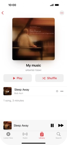 Press the song title.