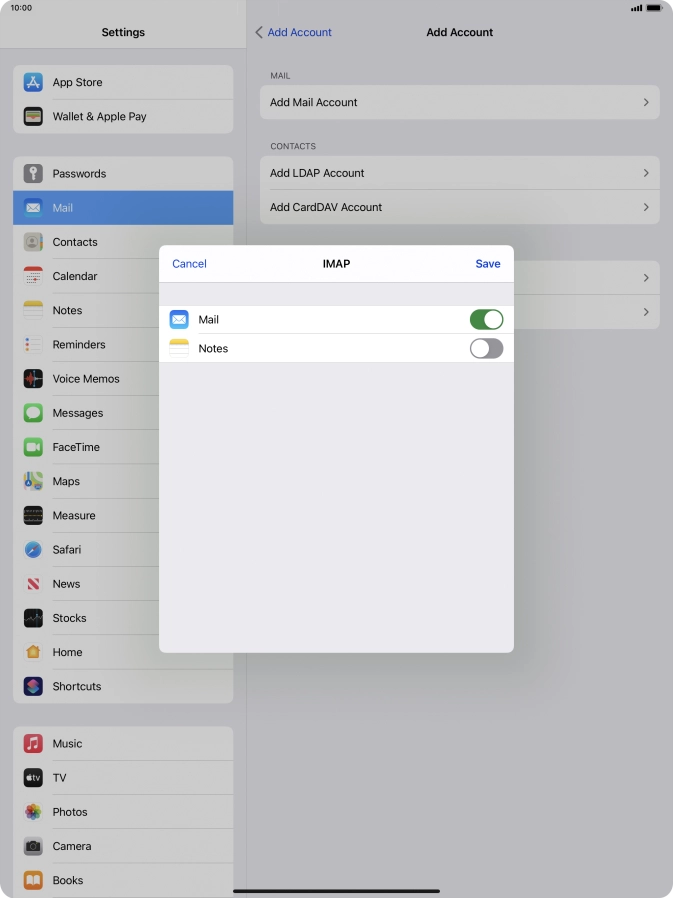 Press Save. Your email account has now been set up. To select more settings for incoming and outgoing server, proceed with the following steps.