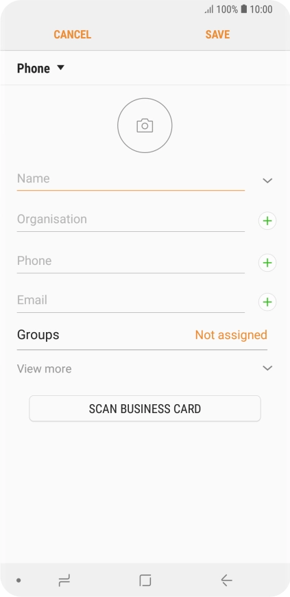 Press the address book drop down list.