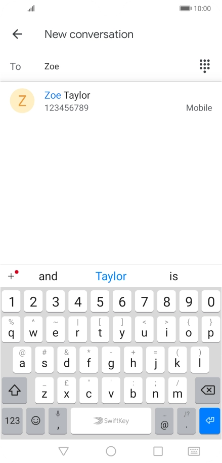 Press the required contact.
