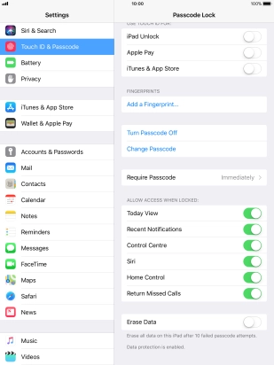 Press the indicator next to 