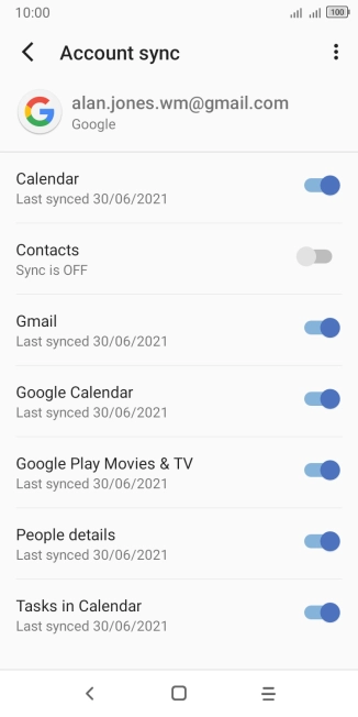 Press the indicator next to 