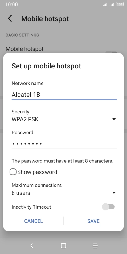 Press the drop down list next to 