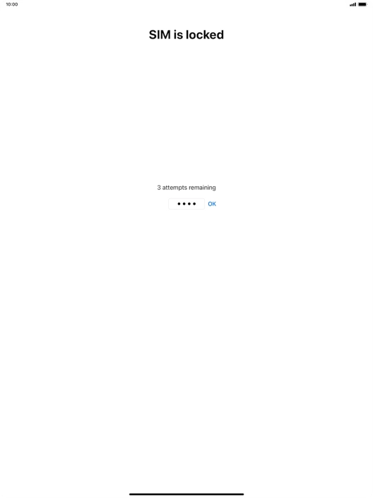 If your SIM is locked, key in your PIN and press OK.