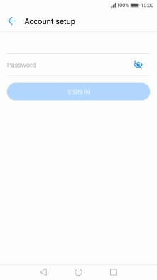 Press Password and key in the password for your email account.