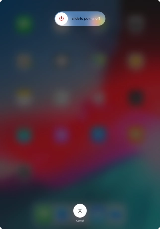 Press and drag the power off icon right.