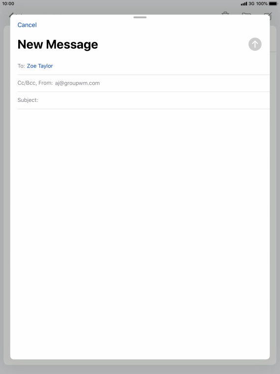 Press Subject: and key in the required subject.