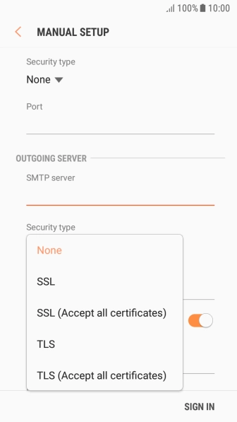 Press None to turn off the function.