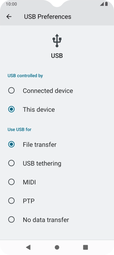 Press File transfer.