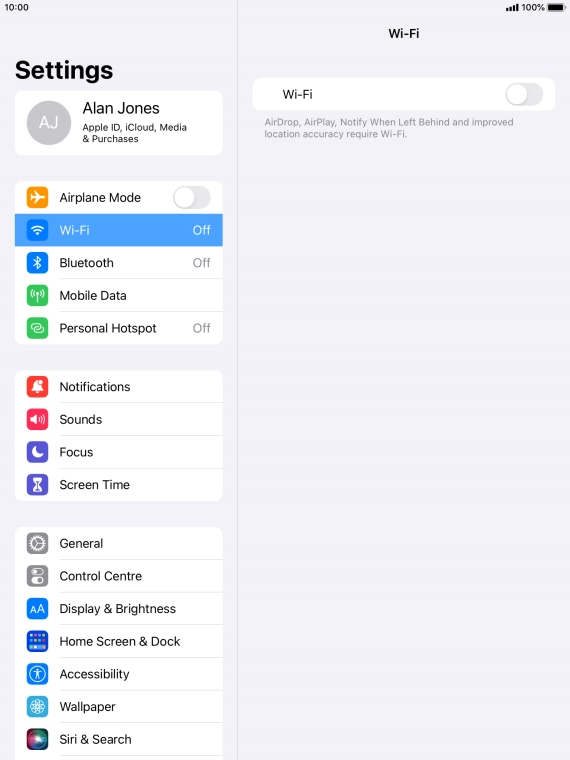 Press the indicator next to 