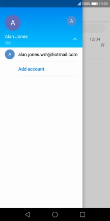 Press the required email account.