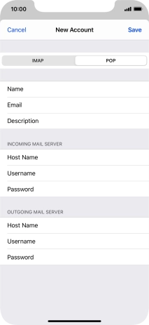 Press Save. Your email account has now been set up. To select more settings for incoming and outgoing server, proceed with the following steps.
