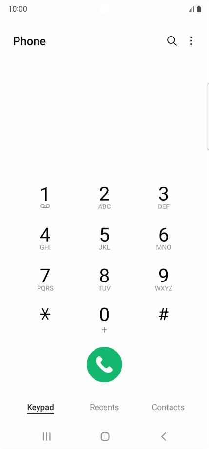 Press the menu icon.
