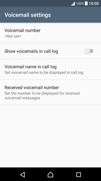Press Voicemail number.