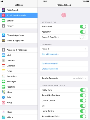 Press the indicator next to 