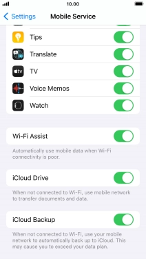 Press the indicator next to 