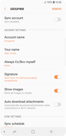 Press the indicator next to 
