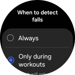 Press the required setting.