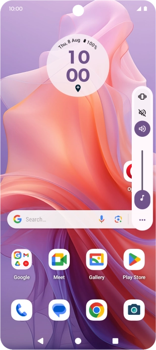 Press the silent mode icon to turn on silent mode.