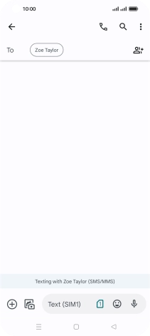 Press the text input field and write the text for your picture message.