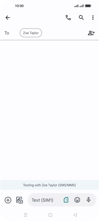 Press the text input field and write the text for your picture message.