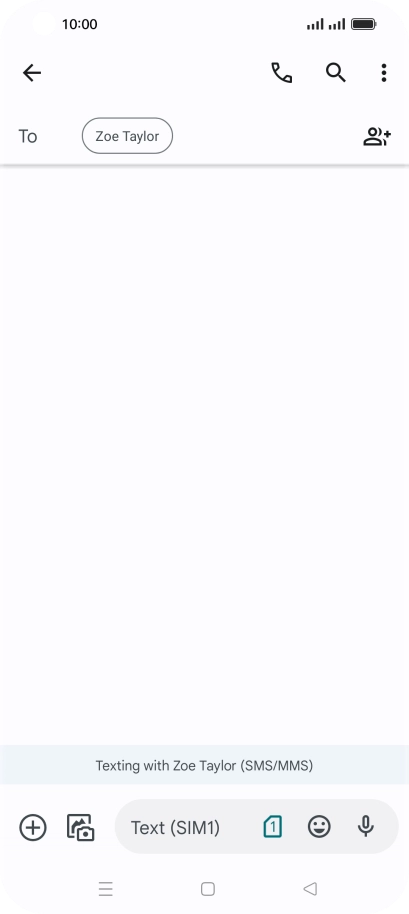 Press the text input field and write the text for your picture message.