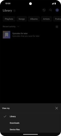 Press the required category and go to the required audio file.