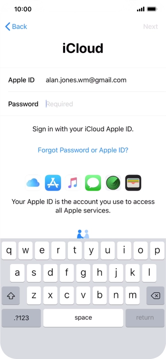 Press the field next to 