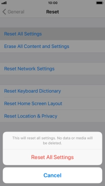 Press Reset All Settings.