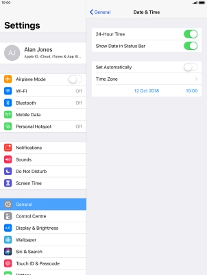 Press the indicator next to 