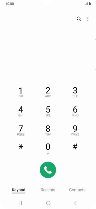 Press the menu icon.
