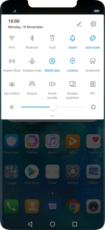 Press Airplane mode to turn the function on or off.