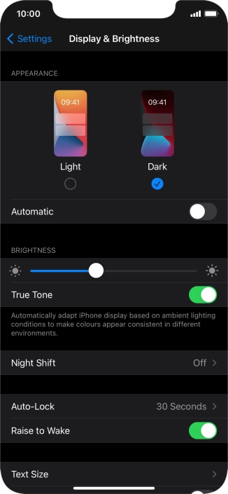 Press the indicator next to 