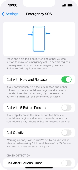 Press the indicator next to 