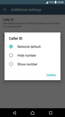 Press Show number to turn on caller identification.