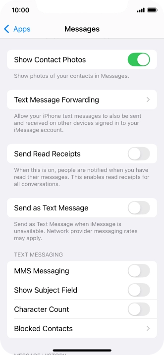 Press the indicator next to 