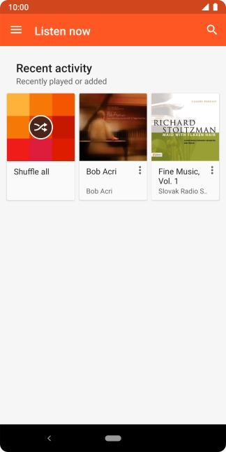 Slide your finger right starting from the left side of the screen.