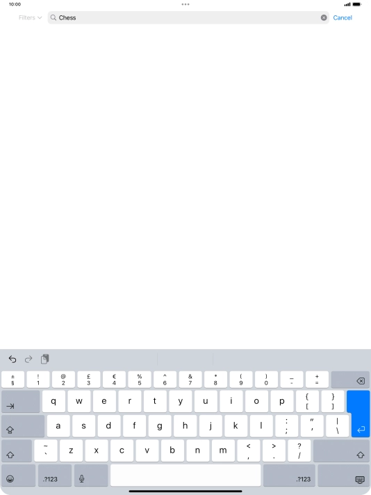 Key in the name or subject of the required app and press enter.