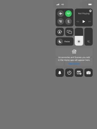 Press the flight mode icon to turn the function on or off.