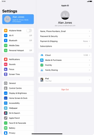 Slide your finger upwards starting from the bottom of the screen to return to the home screen.