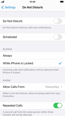 Press the indicator next to 