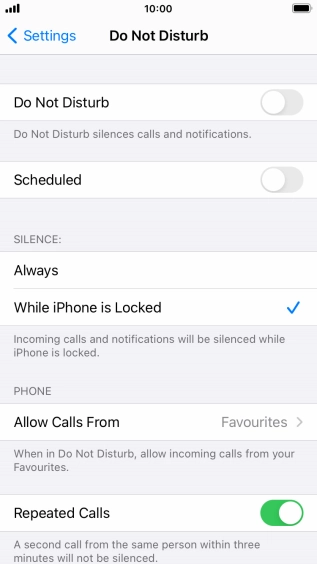 Press the indicator next to 