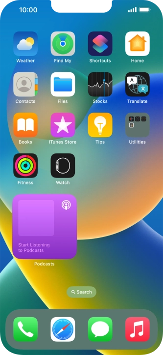 If you're using a Widget Stack: slide up or down on the stack to select the required widget.