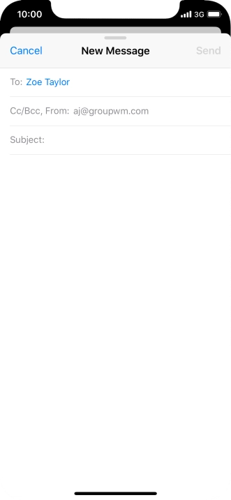 Press Subject and key in the required subject.