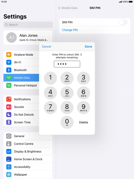 Key in your PIN and press Done.